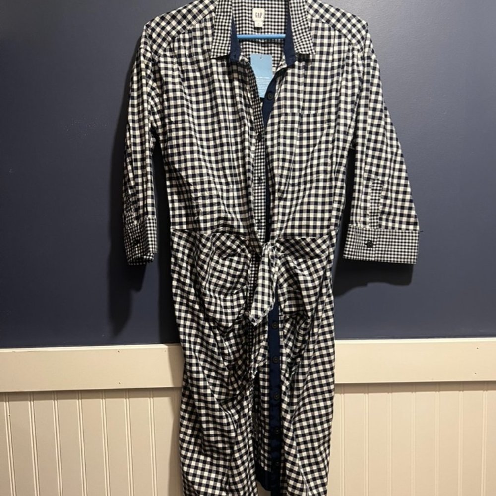SJPxGap Button Down Gingham Dress